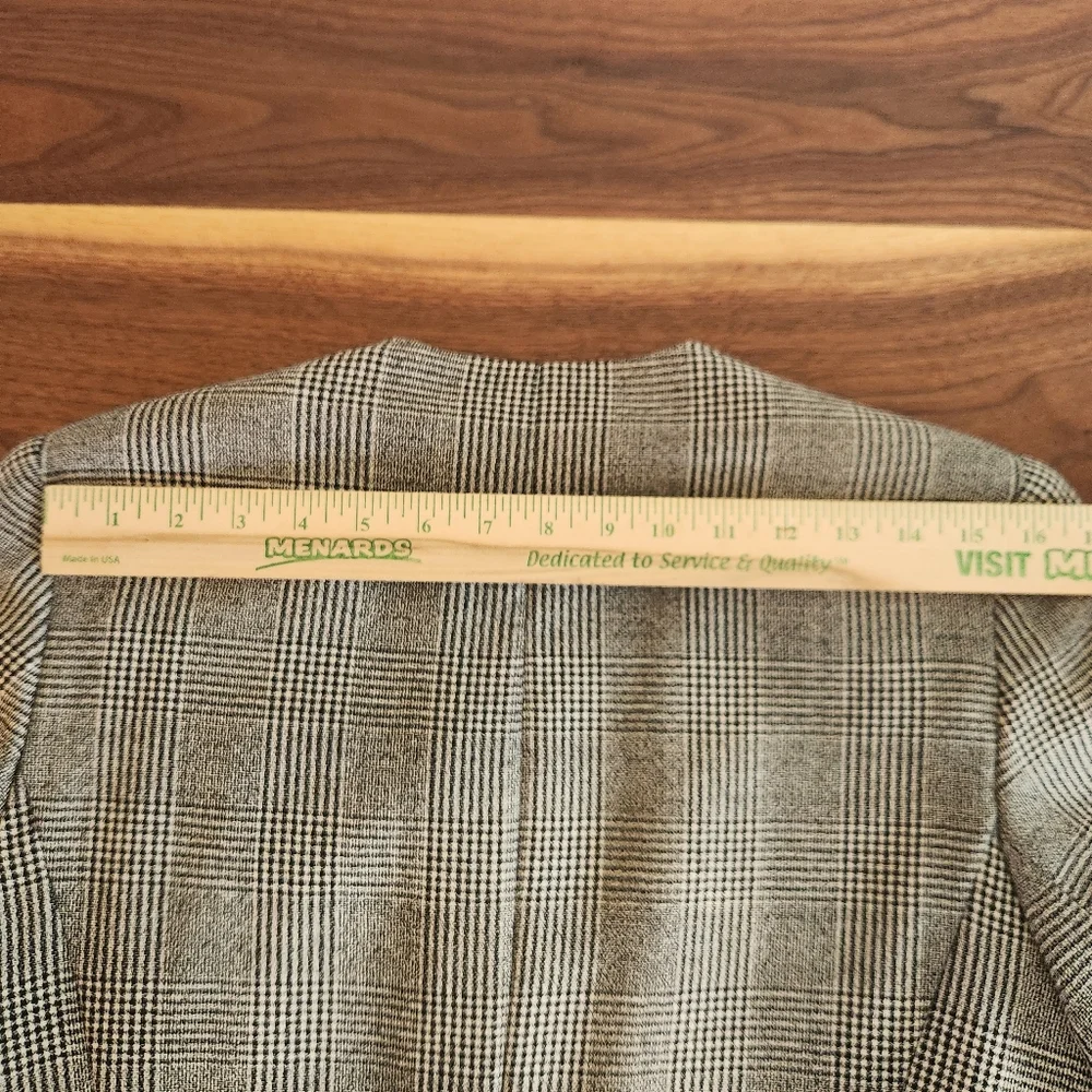 Larry Levine Vintage Womens Gray Wool Blazer Jacket 4 Button Fully Lined Size 8